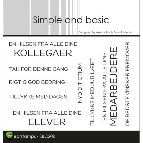 SImple and Basic SBC208 - Stempel Tekst En hilsen