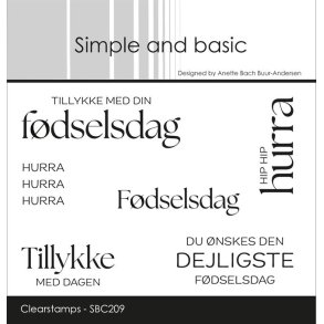 Simple and Basic SBD209 - Stempel Tekst Fdselsdag