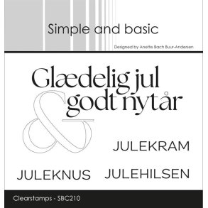Simple and Basic SBD210 - Stempel Tekst Julehilsen