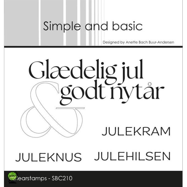 Simple and Basic SBD210 - Stempel Tekst Julehilsen