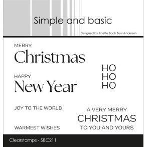Simple and Basic SBC211 - Stempel Tekst Merry Christmas