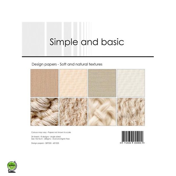 Simple and Basic SBP535 - Soft and natural textures 15*15 cm