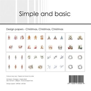 Simple and Basic SBP536 - Christmas, christmas, christmas 15x15 cm