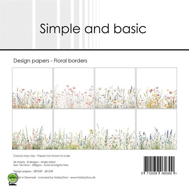 Simple and Basic SBP549 - Floral Borders 15x15 cm
