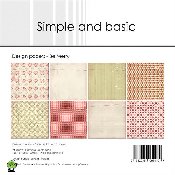 Simple and Basic SBP553 - Be Merry 15x15 cm