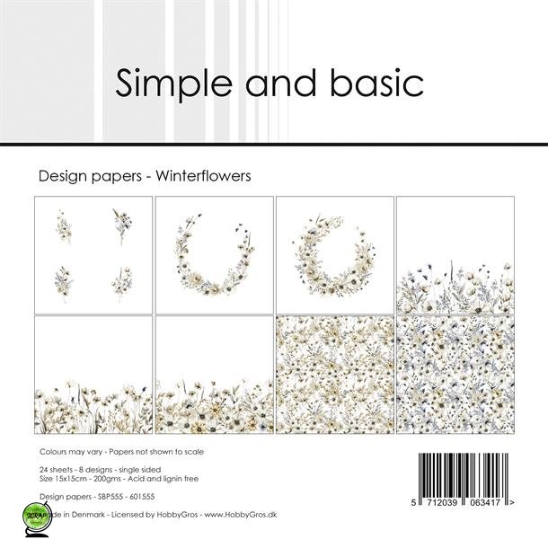 Simple and Basic SBP555 - Winterflowers 15x15 cm