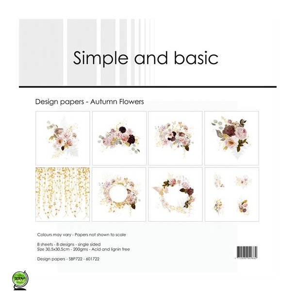 Simple and Basic SBP722 - Autumn Flowers st 30*30 cm
