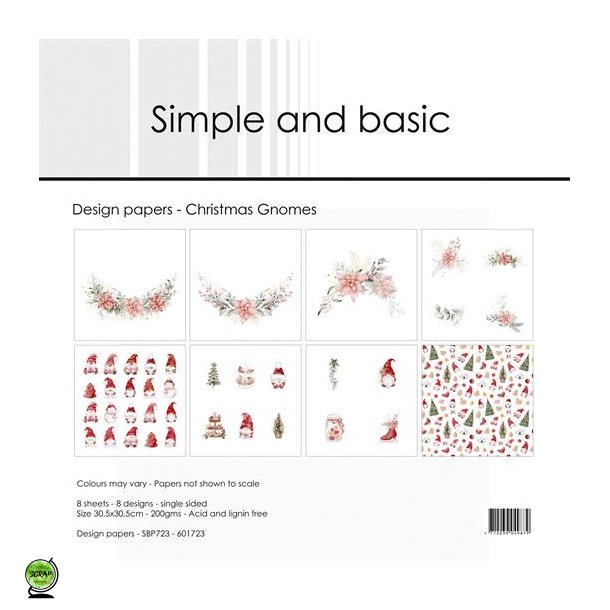 Simple and Basic SBP723 - Christmas Gnomes st 30*30 cm