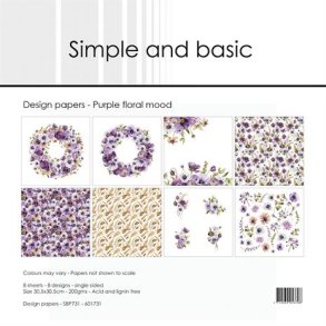Simple and Basic SBP731 - Purple floral mood 30,5x30,5 cm