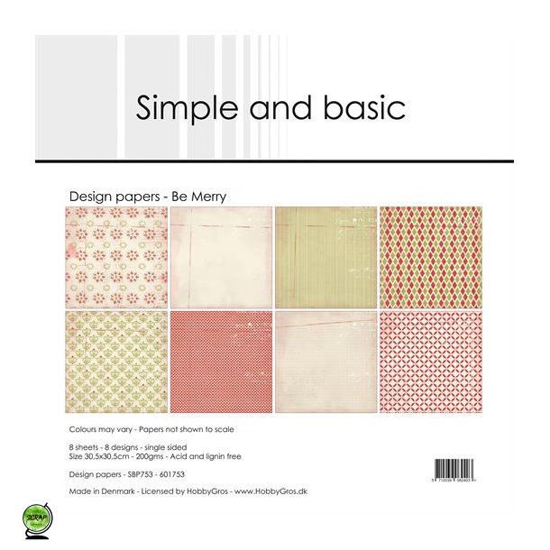 Simple and Basic SBP753 - Be Merry 30,5x30,5 cm