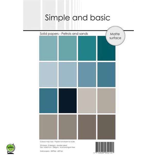 Simple and Basic SBP966 - Petrols and sands 14,8x21 cm