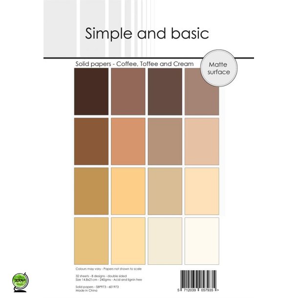 Simple and Basic SBP973 - Coffee, toffee and cream 14,8x21 cm