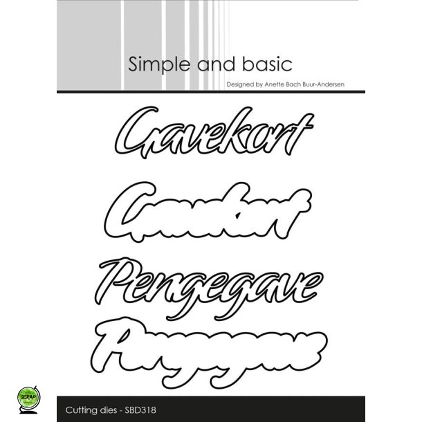 Simple and Basic SBD318 - Dies Danske tekster med skygge