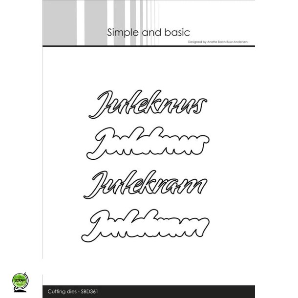 Simple and Basic SBD361 - Dies Tekster Julekram og juleknus