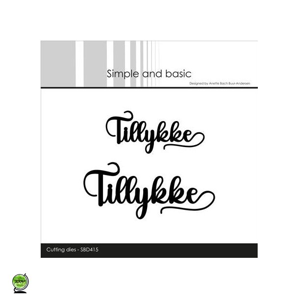 Simple and Basic SBD415 - Dies Tekst Tillykke 2 strrelser