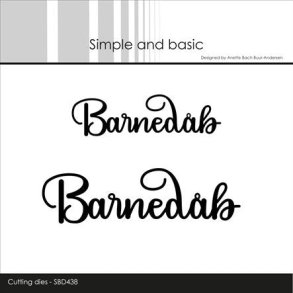 Simple and Basic SBD438 - Dies Teksst Barnedb 2 strrelser