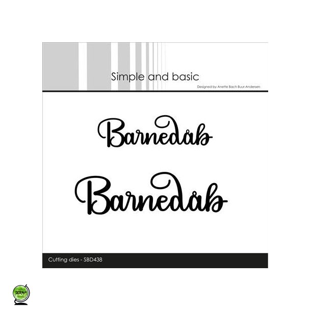 Simple and Basic SBD438 - Dies Teksst Barnedb 2 strrelser