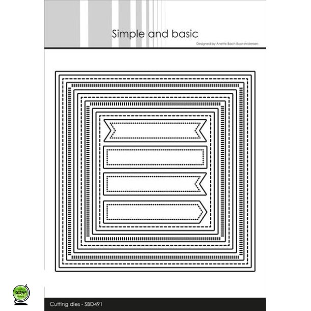 Simple and Basic SBD491 - Dies combi striped frames square