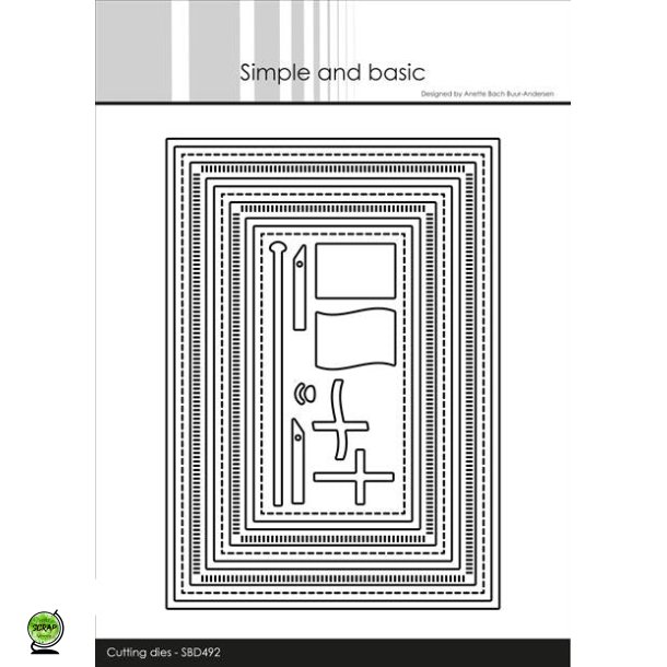 Simple and Basic SBD492 - Dies combi striped frames A6