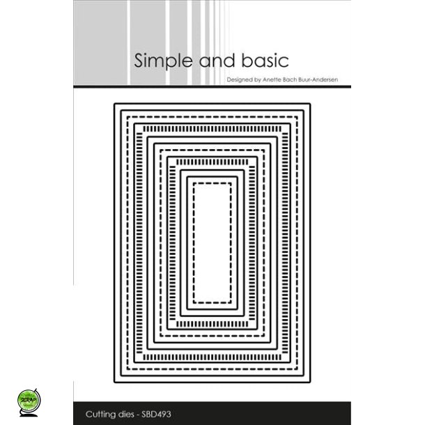 Simple and Basic SBD493 - Dies combi striped frames A7
