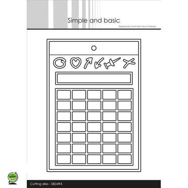 Simple and Basic SBD494 - Dies Calender for everything