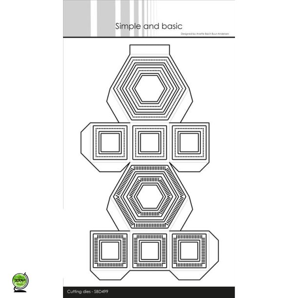 Simple and Basic SBD499 - Dies Hexagon box