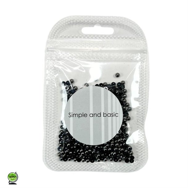 Simple and Basic SBA534 - Halvperler 3 mm Antique silver