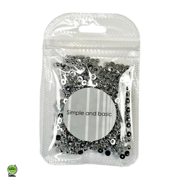 Simple and Basic SBA561 - Halvperler 4 mm polished silver