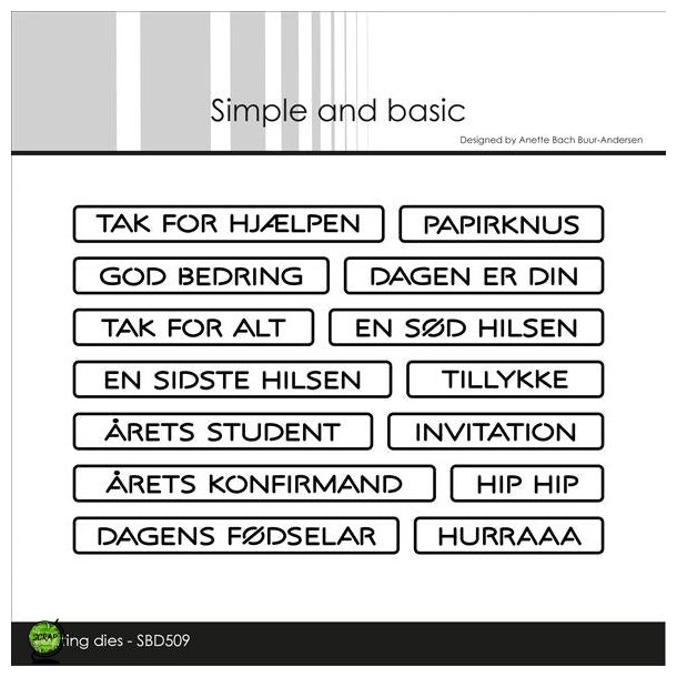 Simple and Basic SBD509 - Dies Banner texts