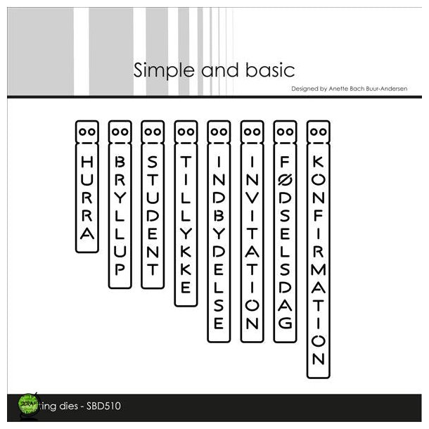 Simple and Basic SBD510 - Dies Vertical texts