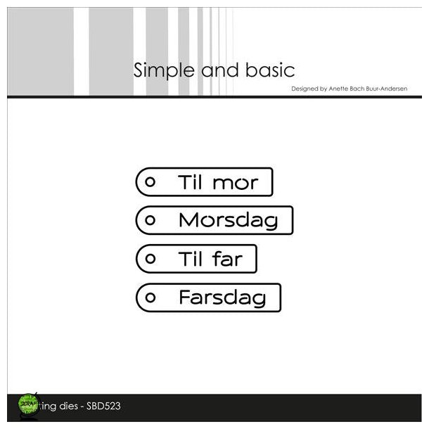 Simple and Basic SBD523 - Dies Danske Tag tekster 1