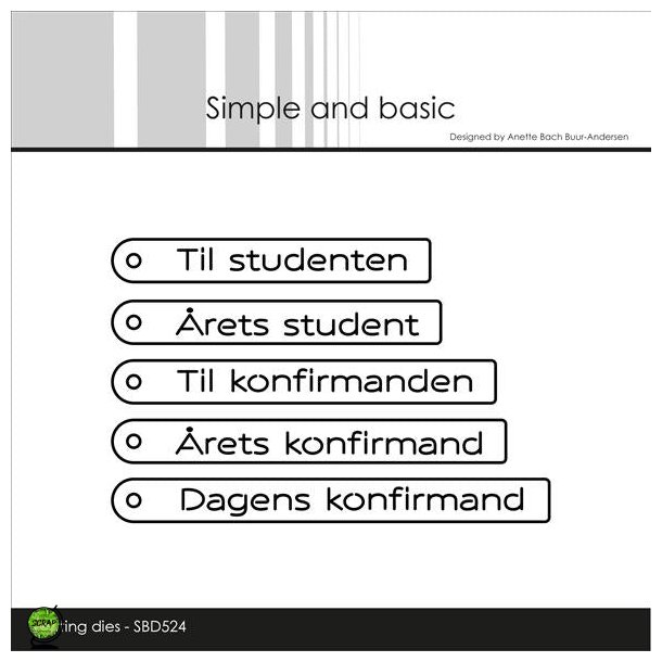 Simple and Basic SBD524 - Dies Danske Tag tekster 2