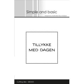 Simple and Basic SBD533 - Dies Tillykke med dagen