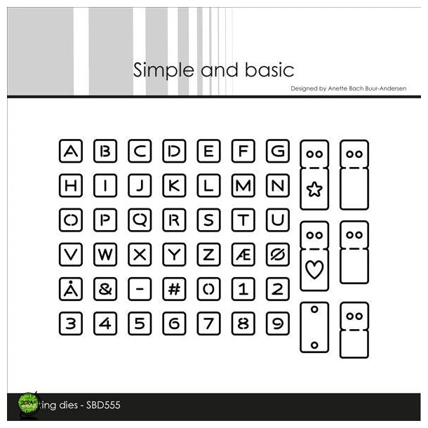 Simple and Basic SBD555 - Dies Alphabet chips