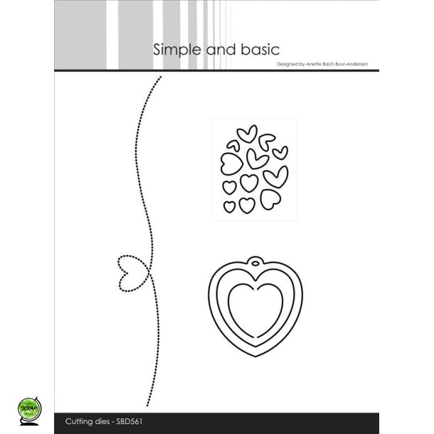 Simple and Basic SBD561 - Dies Beautiful Happy Hearts