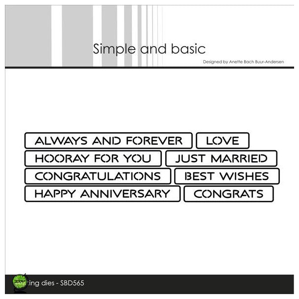 Simple and Basic SBD565 - Dies All in one plate love