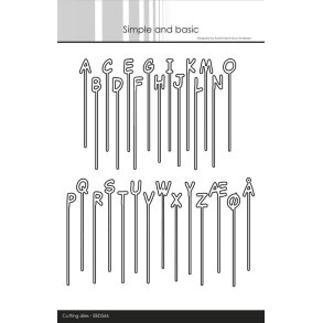 Simple and Basic SBd566 - Dies Alfabet on a stick
