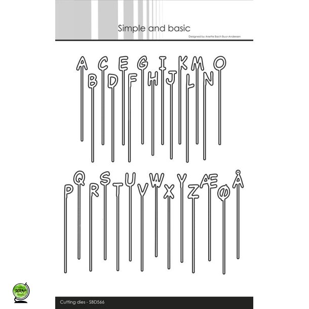 Simple and Basic SBd566 - Dies Alfabet on a stick