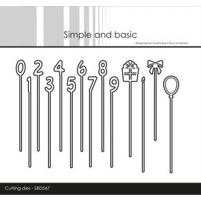 Simple and Basic SBD567 - Dies Numbers on a stick