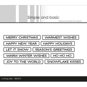 Simple and Basic SBD575 - Dies All in one plate Merry Christmas