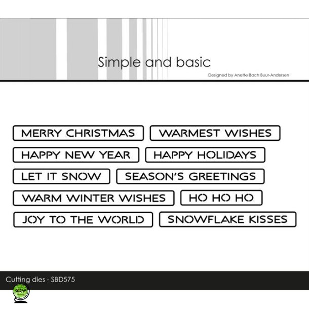 Simple and Basic SBD575 - Dies All in one plate Merry Christmas