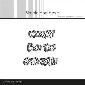 Simple and Basic SBD577 - Dies Tekst Hooray