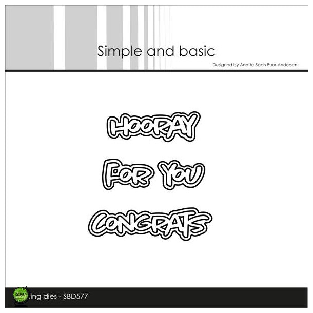 Simple and Basic SBD577 - Dies Tekst Hooray