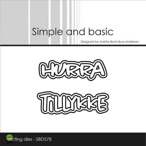 Simple and Basic SBD578 - Dies Tekst Tillykke og Hurra