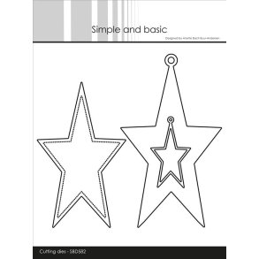 Simple and Basic SBD582 - Dies Oblong Stars with tag