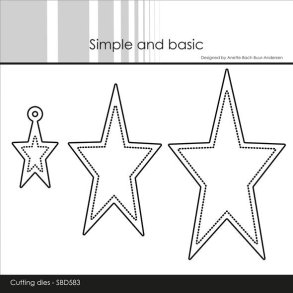 Simple and Basic SBD583 - Dies Oblong Stars 2 with tag