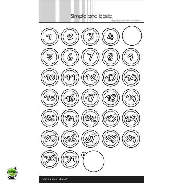 Simple and Basic SBD589 - Dies Numbers in a circle