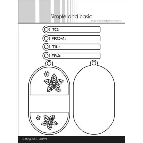 Simple and Basic SBD591 - Dies Decorative oval tags