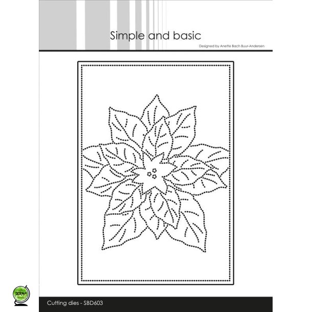 Simple and Basic SBD603 - Dies A6 Poinsettia baggrund