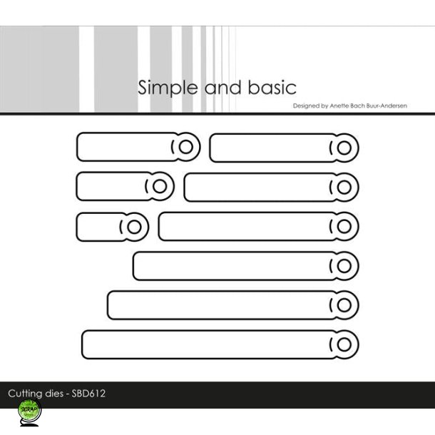Simple and Basic SBD612 - Dies Tags for all in one plate